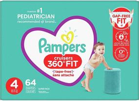 img 4 attached to 👶 Pampers Diapers Pull On Cruisers 360° Fit Super Pack, Size 4 – 64 Count