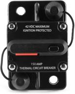 anjoshi 150a 30a-250a manual reset circuit breaker - ideal car, bus, truck, caravan, boat, rv, marine fuse protector for overload protection with stereo audio. perfect panel mounting replacement option for enhanced vehicle safety logo