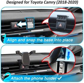 img 3 attached to 📱 Enhanced AYADA Phone Holder for Toyota Camry XV70 | Camry Phone Mount Gravity Auto Lock Design | Stable Hands-Free Installation | Compatible with Camry Accessories 2018 2019 2020