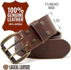 img 2 attached to Premium Genuine Leather Men's Work Belt - Ideal Men's Accessories for Belts