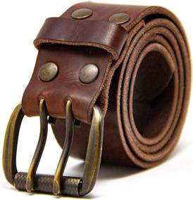 img 4 attached to Premium Genuine Leather Men's Work Belt - Ideal Men's Accessories for Belts