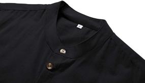 img 1 attached to Aimeilgot Sleeve Henley Cotton Henleys Men's Clothing and Shirts