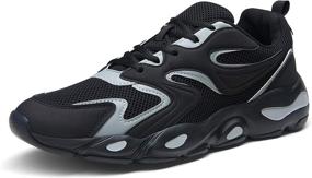 img 4 attached to JOUSEN Running889 Black Men's Athletic Shoes: Breathable Lightweight Sneakers for Ultimate Performance