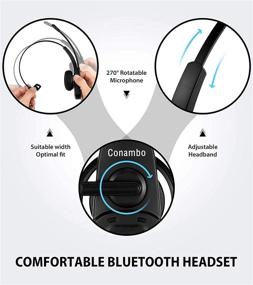 img 2 attached to Wireless Bluetooth Headset 5.0 with CVC6.0 Noise Cancelling Mic - 22Hrs Talktime - For Truck Drivers, iPhone & Android Cell Phones