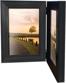 img 1 attached to Giftgarden 3.5x5 Double Picture Frame: Showcase 5x3.5 Photos with Clear Glass Display in Black