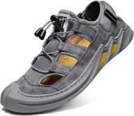 👞 men's fisherman sandals - outdoor athletic shoes with adjustable straps logo