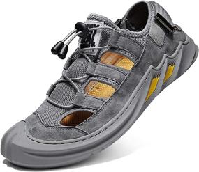 img 4 attached to 👞 Men's Fisherman Sandals - Outdoor Athletic Shoes with Adjustable Straps