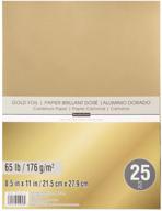 🌟 premium quality gold foil 65lb cardstock paper: ideal for crafting and diy projects logo