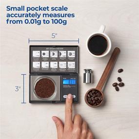 img 2 attached to 🔢 AWS-100-CAL: Black Digital Pocket Weight Scale - Accurate 100g x 0.01g with Calibration Weight