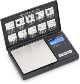 img 4 attached to 🔢 AWS-100-CAL: Black Digital Pocket Weight Scale - Accurate 100g x 0.01g with Calibration Weight