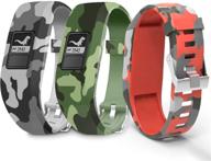 📱 soft silicone replacement wristband for garmin vivofit jr, vivofit 3, vivofit jr 2 smartwatch - compatible bands for boys, girls and kids with metal secure clasp logo