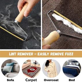 img 2 attached to 🧹 Effective Portable Lint Remover: Uproot Lint Cleaner Pro, Dual-sided Roller with Reusable Lint Removal, Pet Hair Remover, Lint Shaver, Ideal for Clothes, Furniture, and Carpets