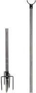 🌟 glorya 9ft stainless steel outdoor string light pole stand - ideal for yard, patio, festival party and night romance wedding - enhance the visibility of string lights (1 pack) logo