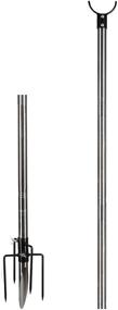 img 4 attached to 🌟 GLORYA 9ft Stainless Steel Outdoor String Light Pole Stand - Ideal for Yard, Patio, Festival Party and Night Romance Wedding - Enhance the Visibility of String Lights (1 Pack)