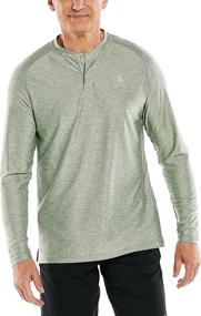 img 1 attached to Coolibar Mens Sleeve Tiebreaker Henley Men's Clothing and Shirts