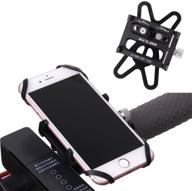 gub mountain bike phone mount - universal adjustable holder for cell phone gps - rotating cradle clamp with silicone band - perfect for mountain bikes and motorbikes - iphone samsung (black with band) logo