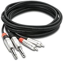 img 3 attached to 🎧 Hosa HPR-010X2 Dual REAN 1/4" TS to RCA Pro Stereo Interconnect Cable, 10 Feet: High-Quality Audio Connection for Professional Use