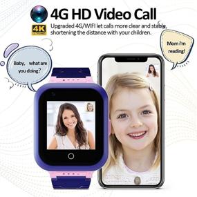 img 1 attached to 📱 OKYUK Улучшенные 4G GPS Смарт-часы: Водонепроницаемые Спортивные Телефонные Часы для детей с камерой, WiFi, видеовызовом, SOS, Шагомером, 2-стильными ремешками - Для девочек и мальчиков от 3 до 14 лет.