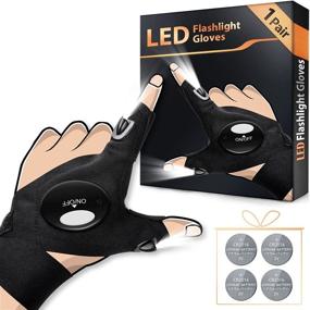 img 4 attached to 🧤 LED Flashlight Gloves for Men and Women - Perfect Stocking Stuffers, Christmas Gift Idea, Cool Gadget for Fishing, Birthdays, Mechanics, Car Enthusiasts, and More!