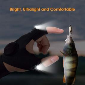 img 2 attached to 🧤 LED Flashlight Gloves for Men and Women - Perfect Stocking Stuffers, Christmas Gift Idea, Cool Gadget for Fishing, Birthdays, Mechanics, Car Enthusiasts, and More!