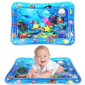 img 4 attached to 👶 Inflatable Baby Water Play Mat - Tummy Time Water Mat for Newborns (3-9 Months) - Early Activity Center for Boys and Girls