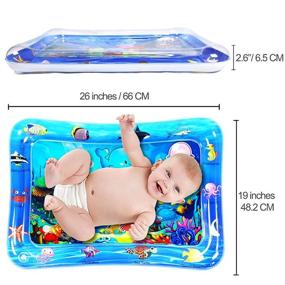img 1 attached to 👶 Inflatable Baby Water Play Mat - Tummy Time Water Mat for Newborns (3-9 Months) - Early Activity Center for Boys and Girls