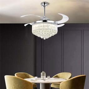 img 3 attached to 7PM Retractable Invisible Chandelier Dimmable Lighting & Ceiling Fans