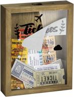 🎁 customizable diy box sweet gift: tj.moree 8x10 ticket shadow box - top loading memento frame with slot for movie, travel, sporting events, concert ticket stubs - memory box логотип