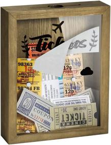 img 4 attached to 🎁 Customizable DIY Box Sweet Gift: TJ.MOREE 8x10 Ticket Shadow Box - Top Loading Memento Frame with Slot for Movie, Travel, Sporting Events, Concert Ticket Stubs - Memory Box