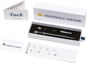 img 3 attached to 🖊️ Enhanced 4-in-1 Stylus Pen with Interchangeable Brush, Fiber Tip, Precision Disc + Ballpoint Pen - Premium Boxed Edition, from The Friendly Swede