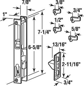 img 1 attached to 🚪 Prime-Line C 1226 Скользящая дверь налегке засов, литьевой металл, белый - Премиум пакет из 1 для плавной работы