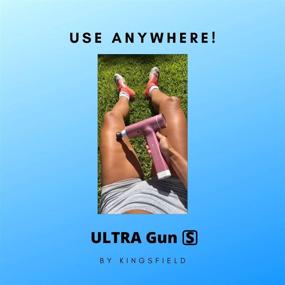 img 2 attached to Kingsfield Ultra Gun (Slim): Мощное портативное устройство для массажа с ударной вибрацией для спортсменов - снятие мышечной боли, легкий и тихий - розовый цвет, время работы аккумулятора 6 часов.