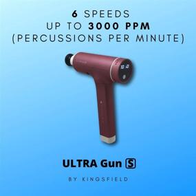 img 1 attached to Kingsfield Ultra Gun (Slim): Мощное портативное устройство для массажа с ударной вибрацией для спортсменов - снятие мышечной боли, легкий и тихий - розовый цвет, время работы аккумулятора 6 часов.