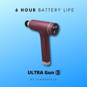 img 3 attached to Kingsfield Ultra Gun (Slim): Мощное портативное устройство для массажа с ударной вибрацией для спортсменов - снятие мышечной боли, легкий и тихий - розовый цвет, время работы аккумулятора 6 часов.