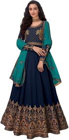 img 3 attached to GRC Indian Georgette Anarkali Salwar Kameez Suit - Ready To Wear Traditional Dress for Women