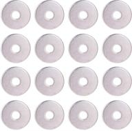 🐼 pandahall elite 304 stainless steel stamping blanks: 50pcs flat round washers for bracelet jewelry making in stainless steel color - 25mm with 6.5mm center hole logo