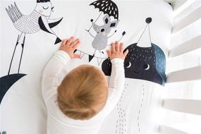 img 1 attached to 🌙 Rookie Humans 100% Cotton Sateen Fitted Crib Sheet: The Moon’s Birthday - Ideal for Modern Nurseries and Captivating Baby Photos. Standard Crib Size (52 x 28 inches)