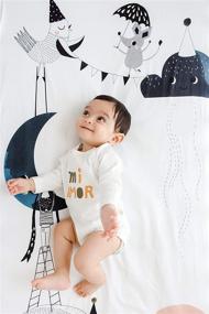 img 2 attached to 🌙 Rookie Humans 100% Cotton Sateen Fitted Crib Sheet: The Moon’s Birthday - Ideal for Modern Nurseries and Captivating Baby Photos. Standard Crib Size (52 x 28 inches)