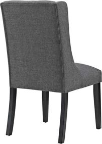 img 1 attached to Enhance Your Dining Space with Modway Baronet Modern Tufted Upholstered Fabric Parsons Chair in Stylish Gray