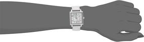 img 3 attached to 🕒 Timex Women's T2P377 Elevated Classics Silver-Tone Wristwatch with White Leather Strap