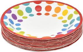img 3 attached to 🌈 Colorful Rainbow Party Tableware Set: 30 Paper Plates, 30 Plates, 30 Cups & 60 Napkins – Perfect for Bright Birthday Parties and Decorations!