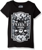 🛍️ shop now for trendy star wars black rebel medium girls' tops, tees & blouses logo