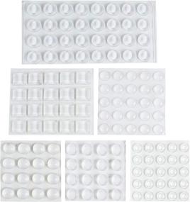 img 4 attached to 134PCS Cabinet Door Bumpers: Clear Adhesive Pads for Sound Dampening on Drawers, Glass Tops, Cutting Boards, Picture Frames, Furniture, Walls, and Wood Floors