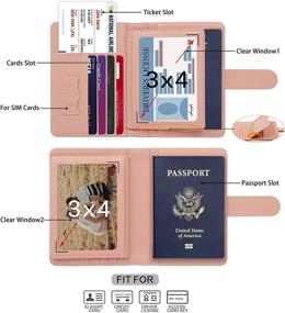 img 2 attached to 🔒 Waterproof & RFID Blocking Melsbrinna Passport Holder - Essential Travel Accessories and Covers