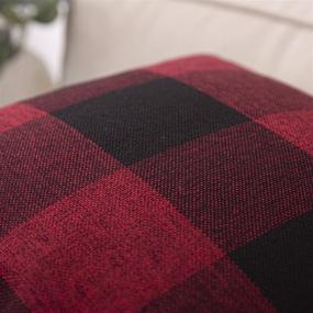 img 2 attached to 🎄 Phantoscope Pack of 2 Buffalo Check Plaid Christmas Throw Pillow Covers - Farmhouse Cushion Cases for Red and Black Home Decor - 18 x 18 Inches