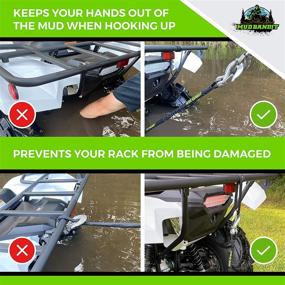 img 2 attached to 🚜 Mud Bandit ATV Recovery Strap: 9000lb Synthetic Rope with Winch Hook and D Ring Shackle - Premium Mudding Accessories for Four Wheeler and Quad