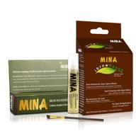 👁️ mina брови хна профессиональный набор для окрашивания: средний коричневый оттенок с питательным маслом и кисточкой набор логотип