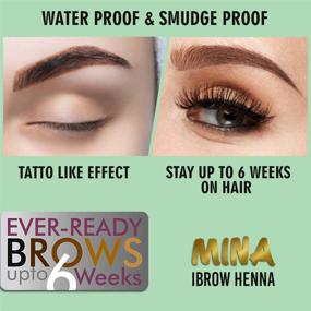 img 2 attached to 👁️ MINA ibrow Henna Professional Tint Kit: Medium Brown Shade with Nourishing Oil & Brush Combo Pack