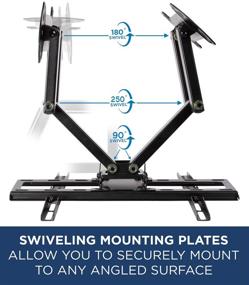 img 1 attached to 📺 Maximize Space with MI-4481 Corner TV Wall Mount - Full Motion Swivel Bracket for 32-55 Inch TVs, VESA 400x400 Pattern, 66 Lbs Capacity