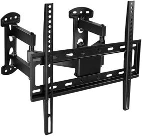 img 4 attached to 📺 Maximize Space with MI-4481 Corner TV Wall Mount - Full Motion Swivel Bracket for 32-55 Inch TVs, VESA 400x400 Pattern, 66 Lbs Capacity